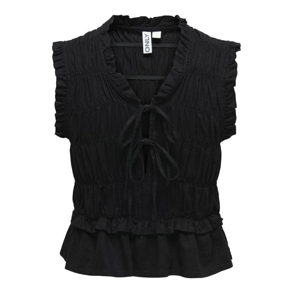 Only Goa Linen Ruffle Top